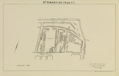214226 Plattegrond van het 5e Kwartier (wijk C) te Utrecht, het terrein tussen de Nieuwekade / Oudegracht Weerdzijde / ...